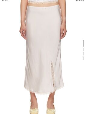 Danielle Guizio Pink Kahli Midi Skirt XS